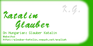 katalin glauber business card